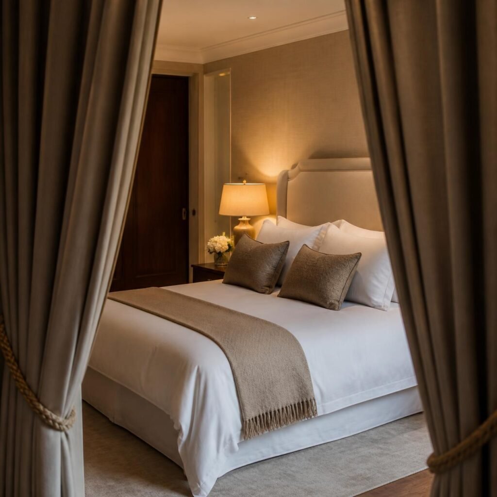 Bedroom decor ideas with cozy bedding and accessories