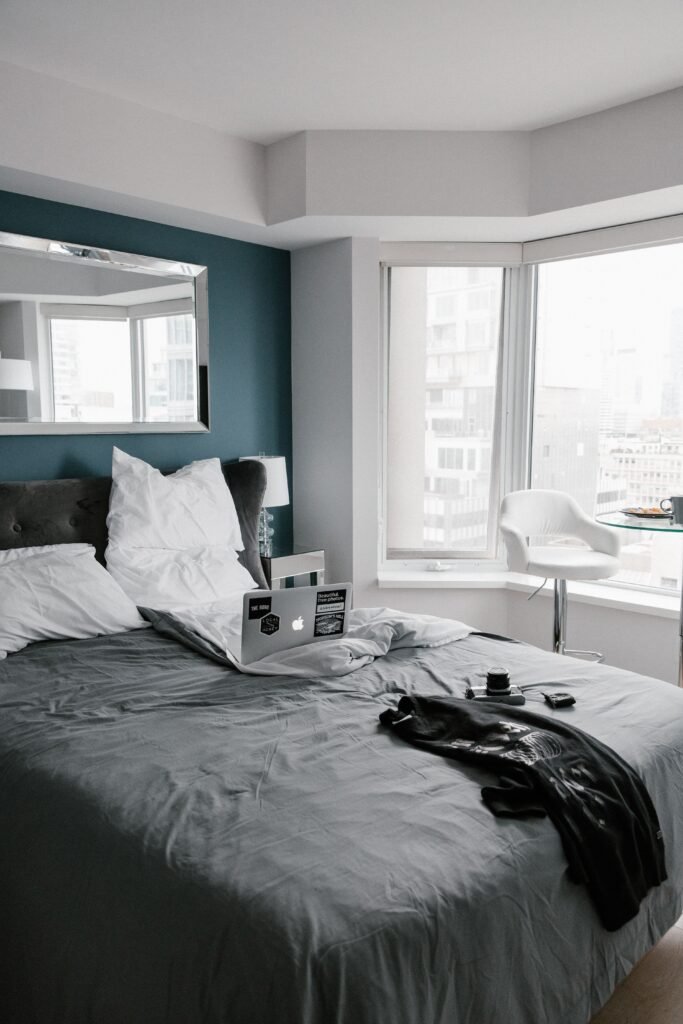 Full size 4 piece sheet set dark grey bedding