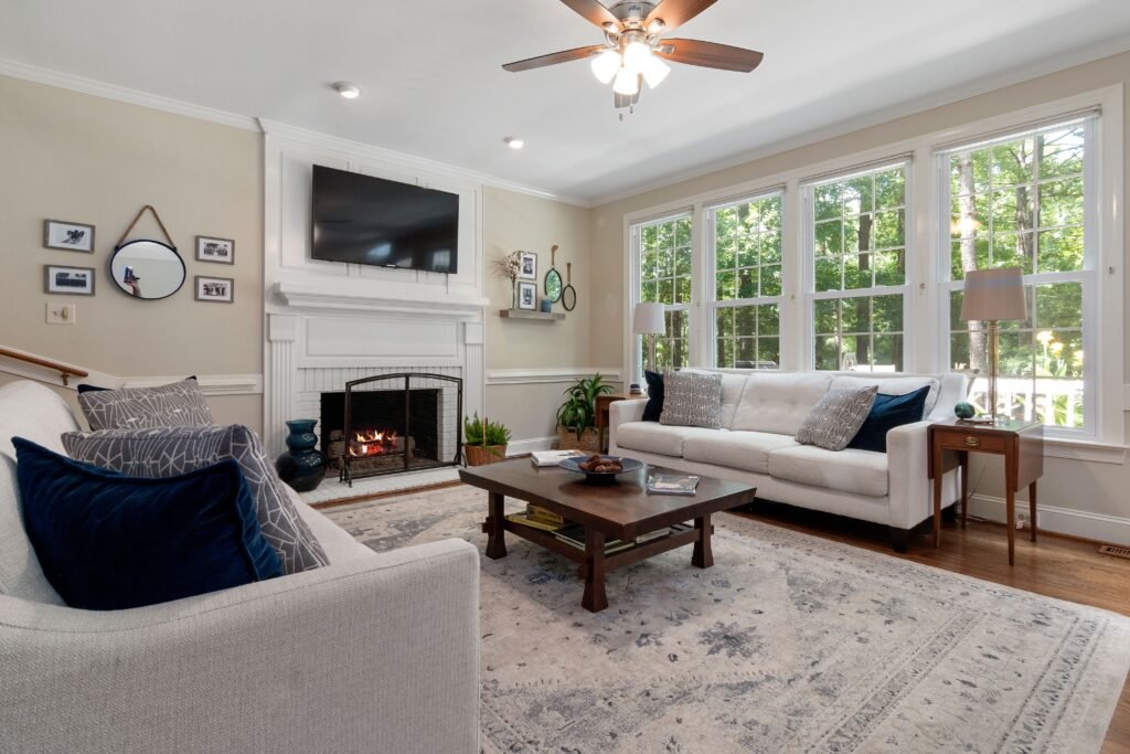 Soalmost washable area rug in a cozy living room