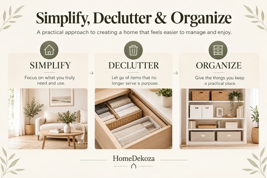 Simplify, declutter and organize your home with the 30-day home organization challenge